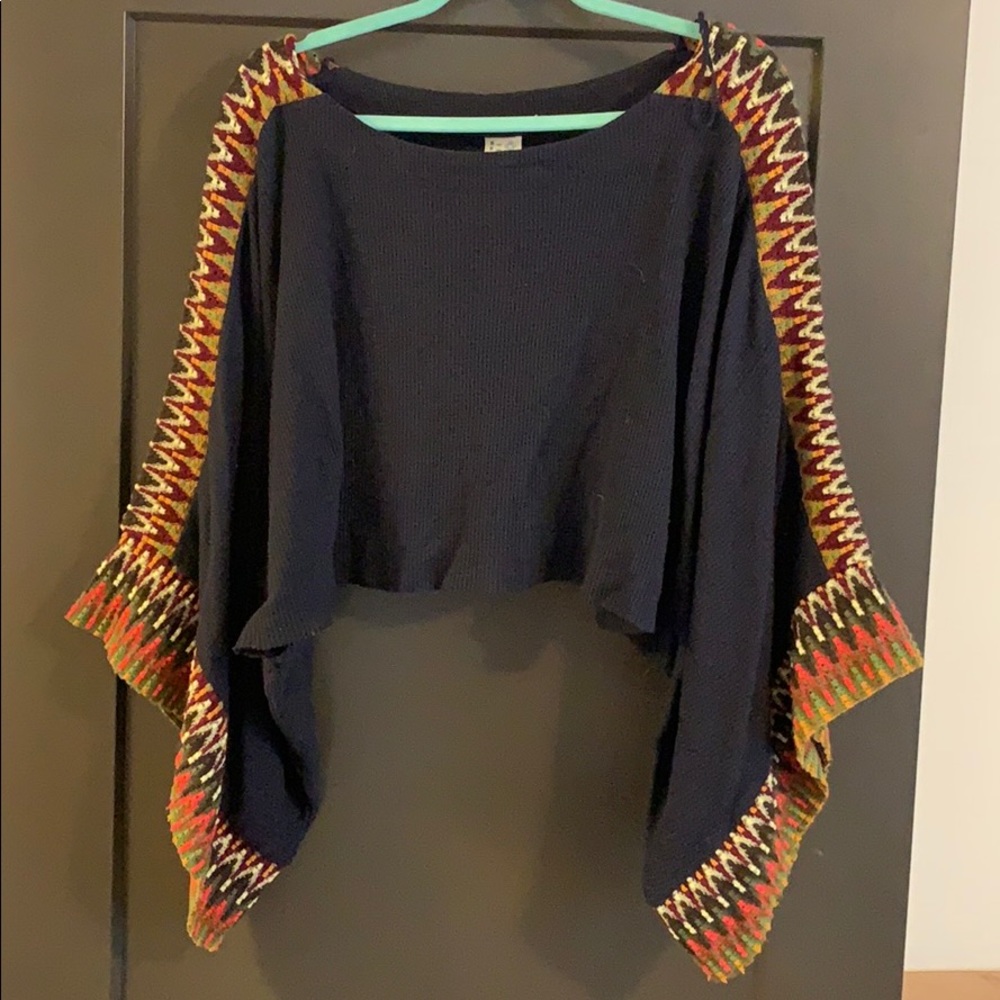 free people- crop bell sleeve top